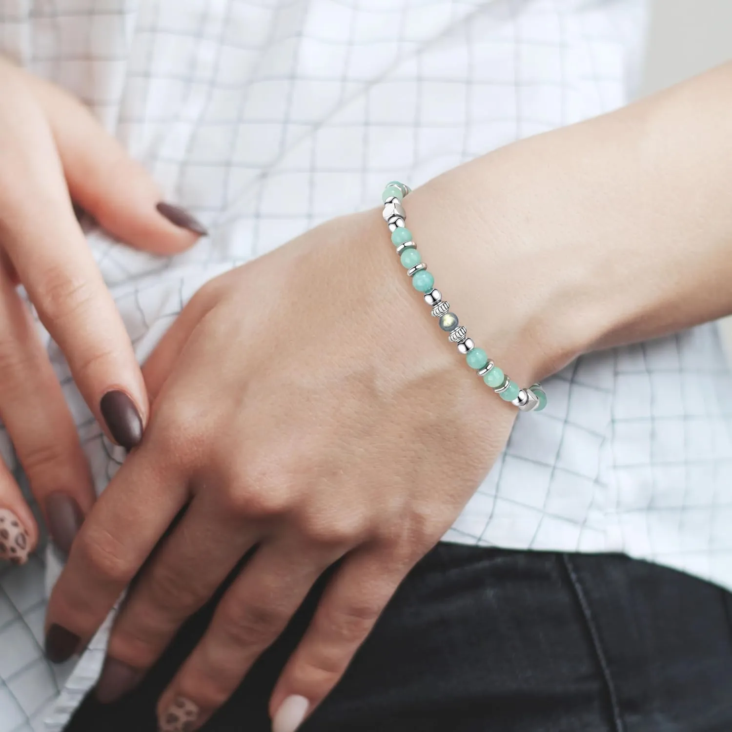 Gifts for Teen Trendy Stuff Natural Stone Bracelets Teen Birthday Gifts Cute Teenager Jewelry for Back to Scool East Christmas Gifts