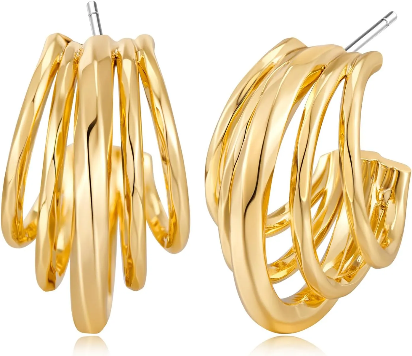 Gold Chunky Hoop Earring For Women Minimalist Earrings