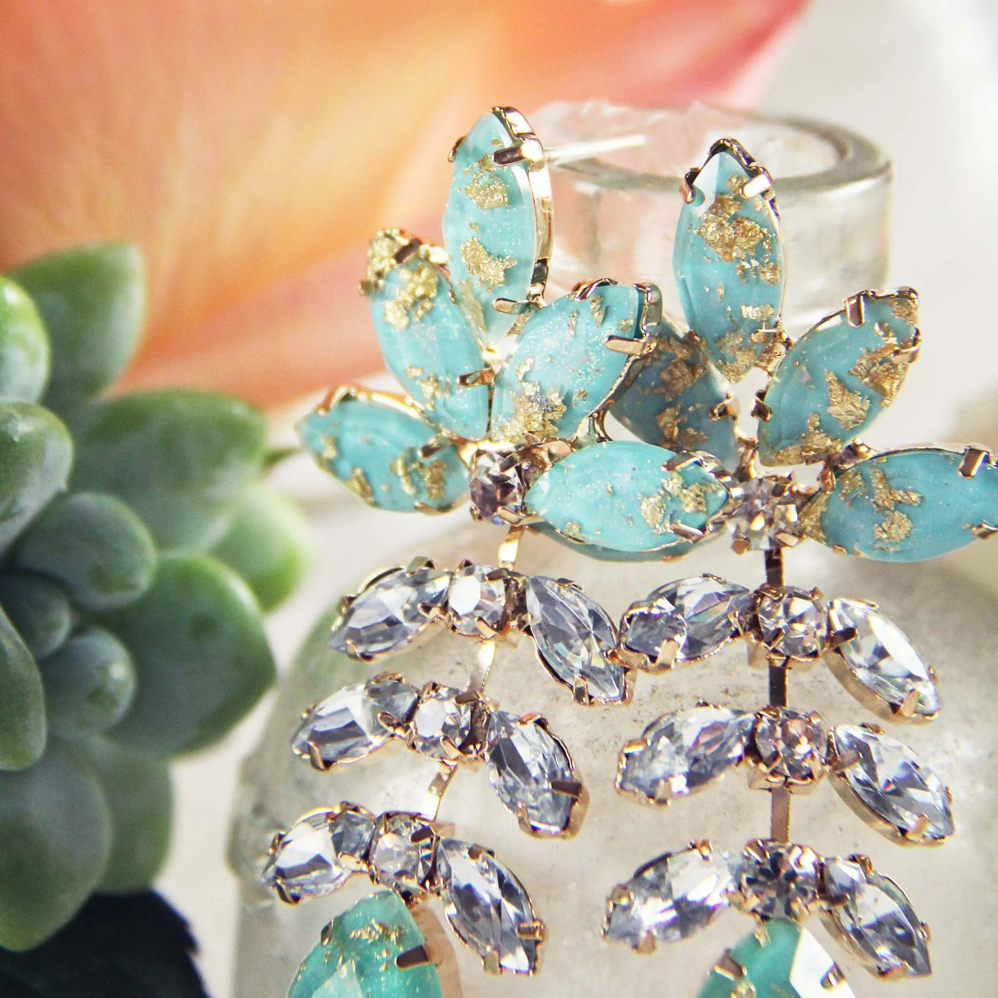Gold Dust Earrings in Rain