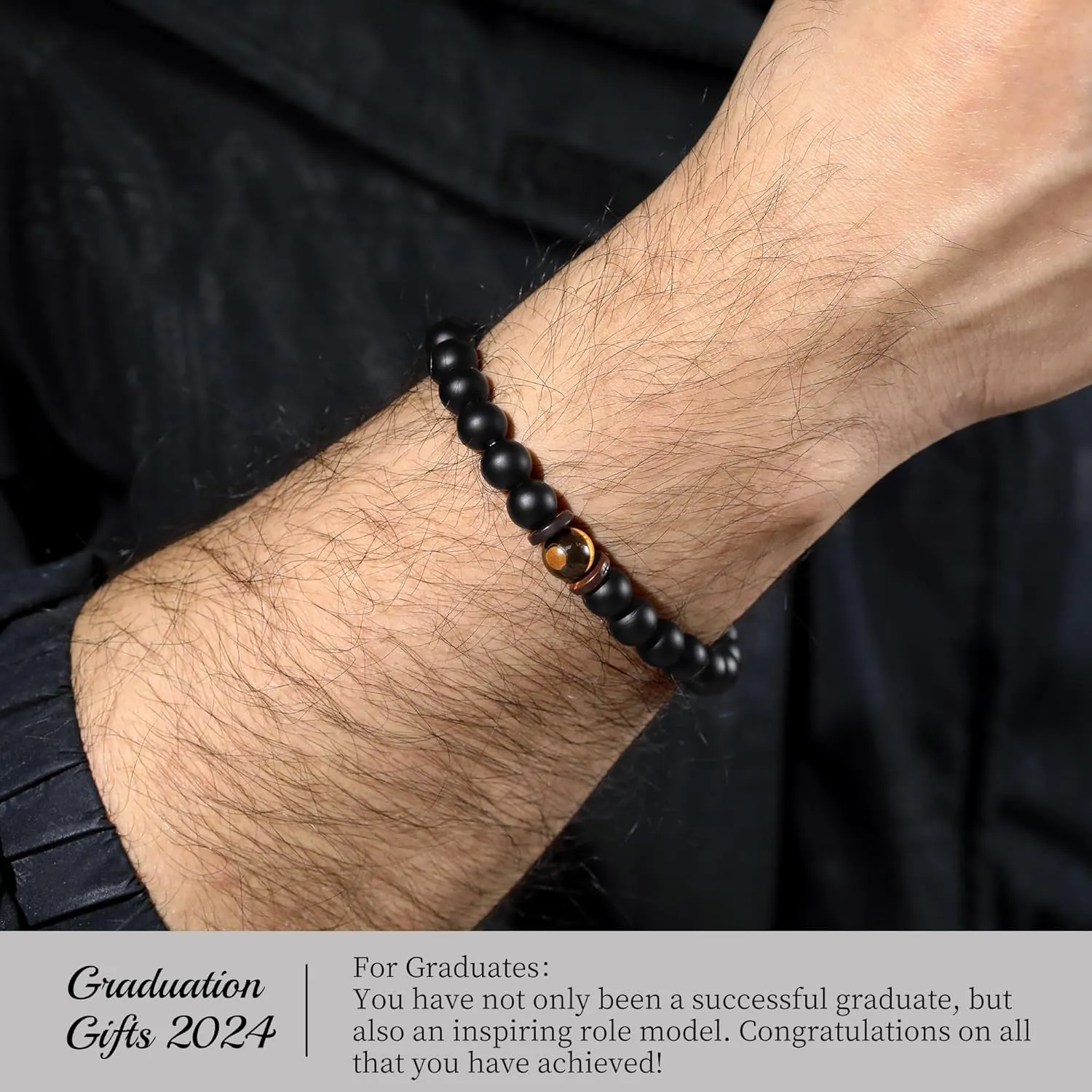 Graduation Gifts 2024 Friendship Bracelets 8th Grade Graduation Gifts Beaded Bracelet for Teen Boys Senior School Graduation Gifts for Him Son Brother Nephew