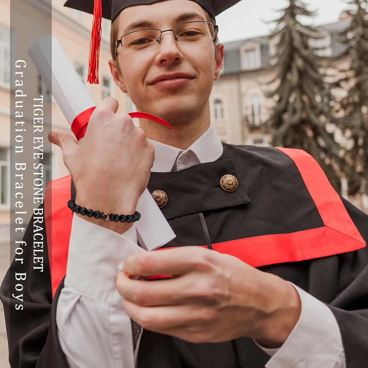Graduation Gifts 2024 Friendship Bracelets 8th Grade Graduation Gifts Beaded Bracelet for Teen Boys Senior School Graduation Gifts for Him Son Brother Nephew
