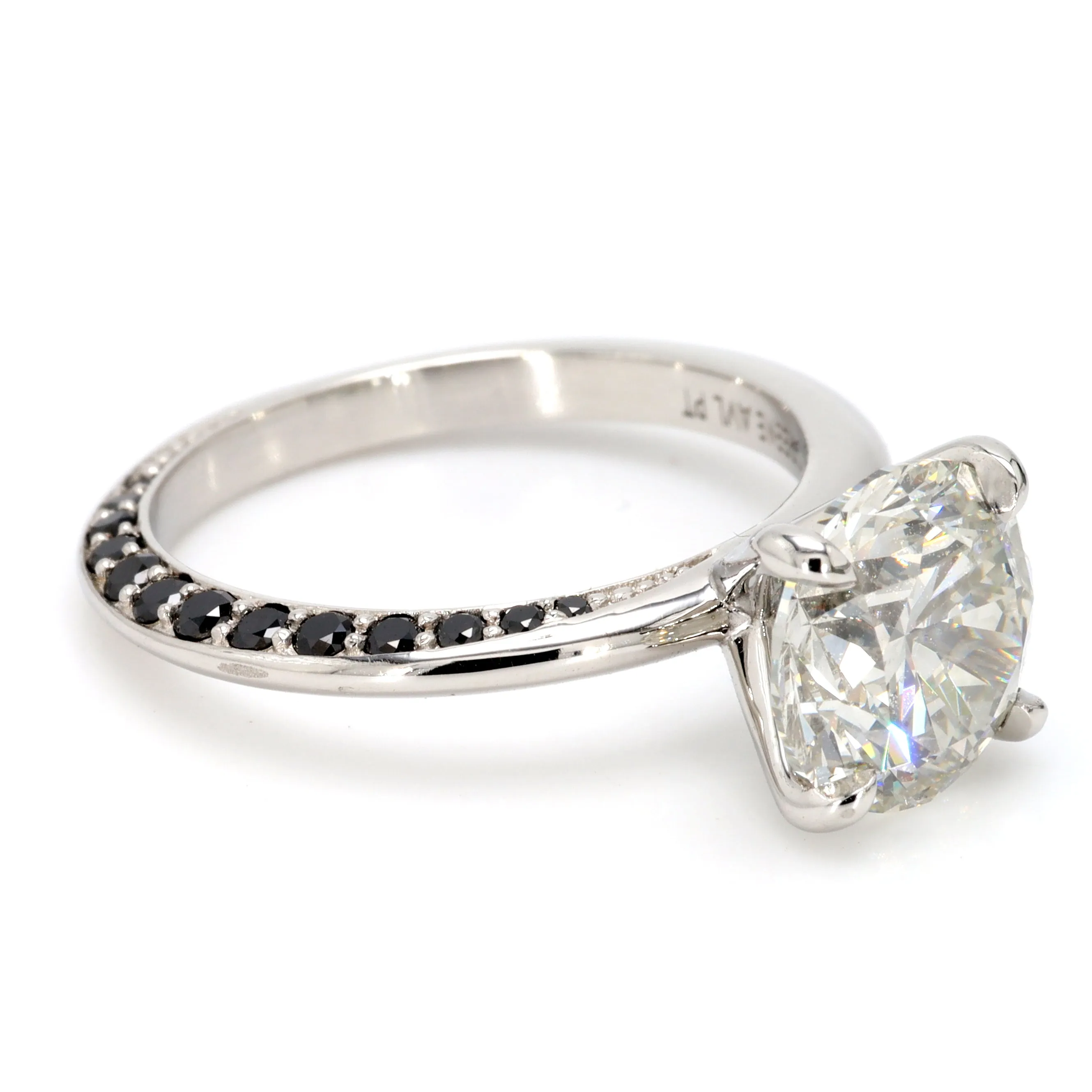 Grey Diamond Engagement Ring