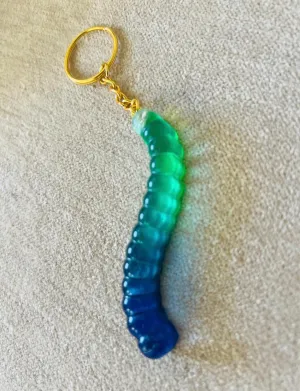Gummy Worm Keychain, Realistic Fake Gummy Worm, Fake Food Keyring