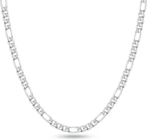 Hadoken 925 Sterling Silver Clasp 3/4/5mm Diamond Cut Figaro Link Chain Necklace for Men Women 16/18/20/22/24/26/28/30 Inch