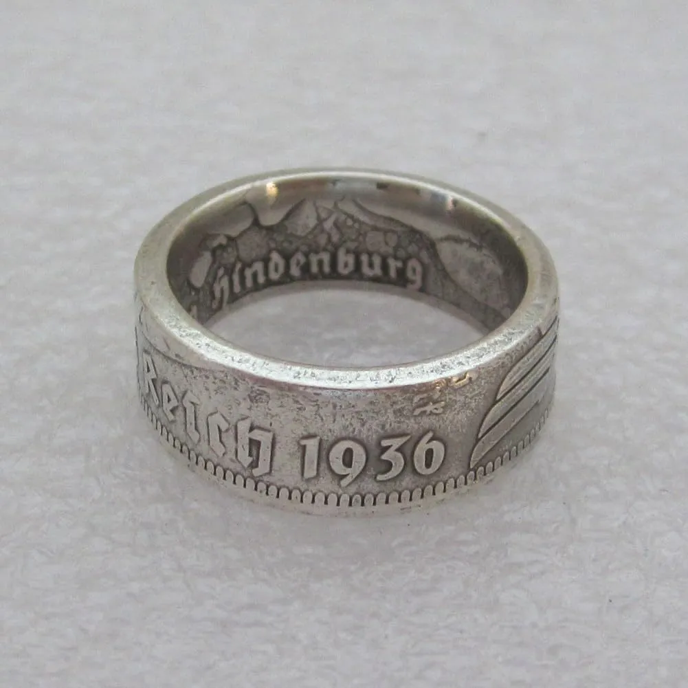 Handcrafted Coin Ring Handmade from Germany Copy Coin 5 MARK for Gift