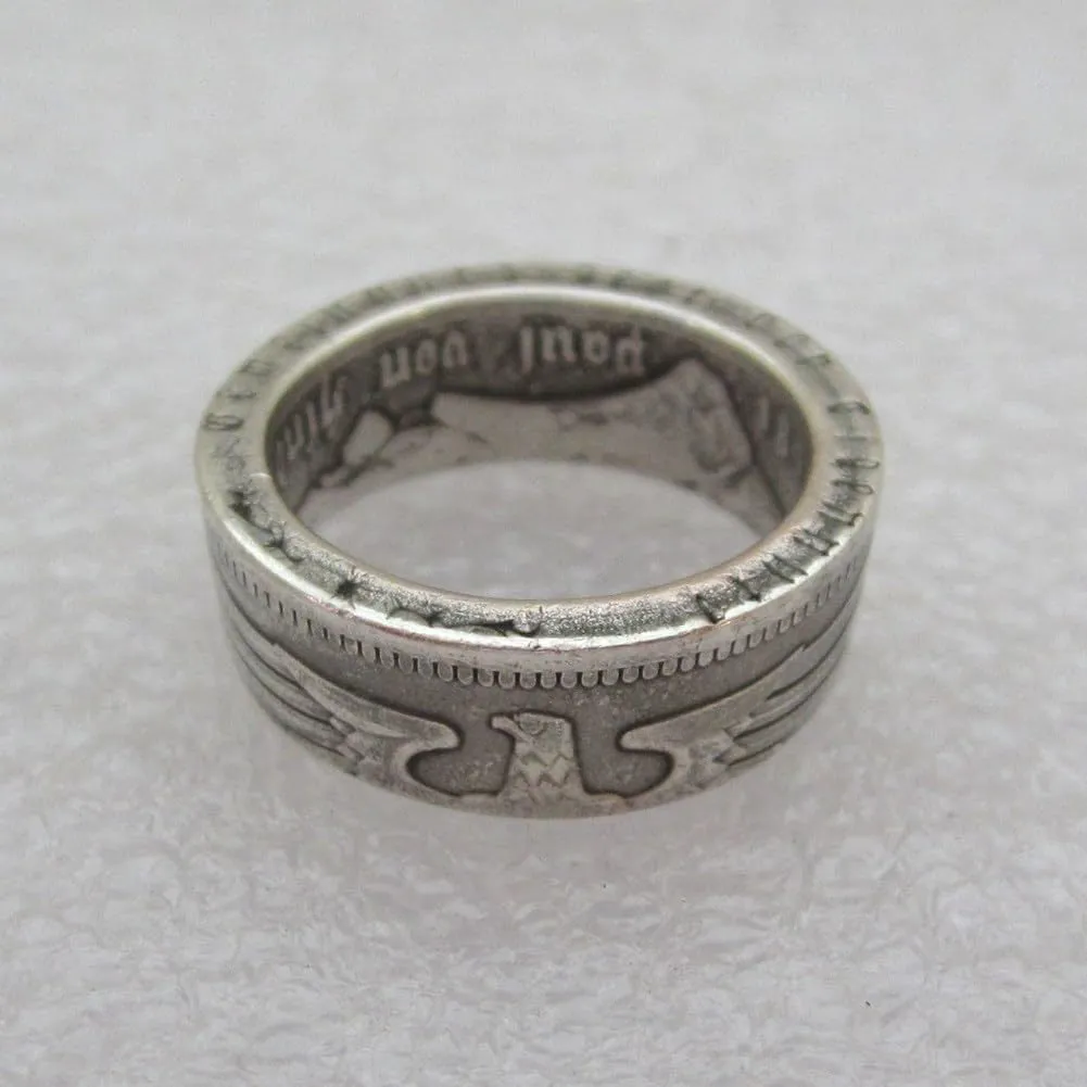 Handcrafted Coin Ring Handmade from Germany Copy Coin 5 MARK for Gift