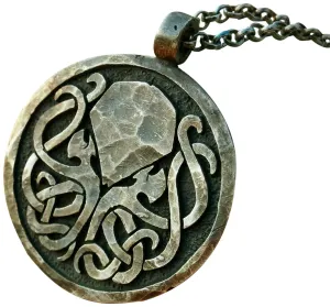 Handcrafted H.P. Lovecraft Cthulhu Octopus Necklace Pendant Jewelry Amulet Made Solid Brass Casting - Necklace for Men and Women