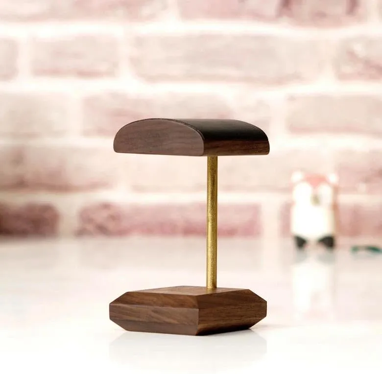 Handcrafted Leather calfskin and solid wood Watch Display Stand for both Men's and Women's Wrist Watch (MODEL-02)