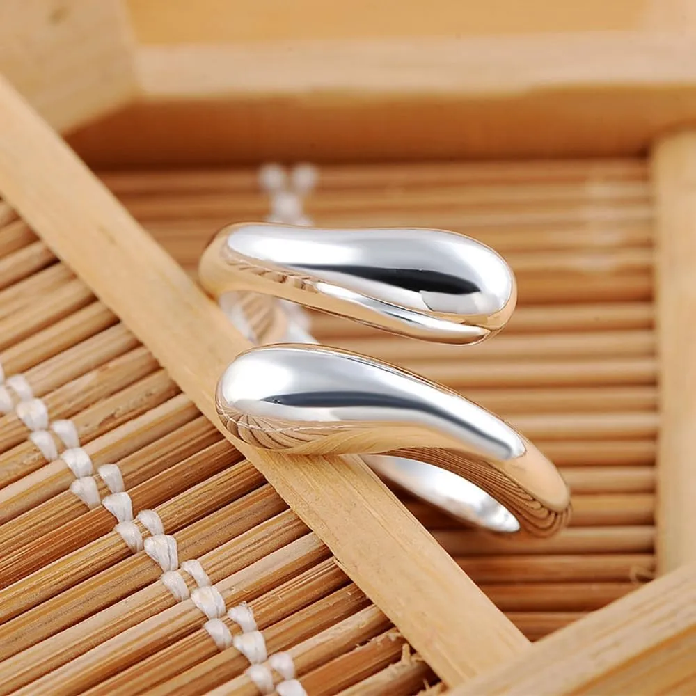 Handmade Hammered Wide Silver Ring for Women Boho Thumb Bnad Open Adjustable StatementRing Jewelry Gift