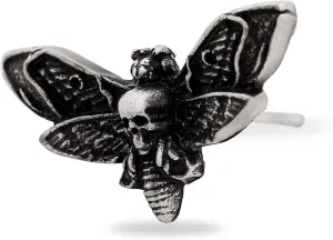 HAQUIL Moth Stud Earrings Moon Phase Moth Butterfly Charm Pendant Earrings Clip On Helix Drop Piercing Earrings For Men Women