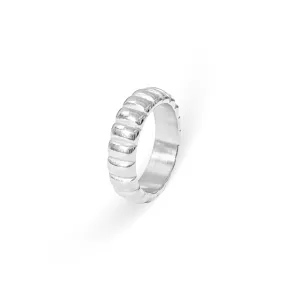 Harriet Silver Ribbed Band - Sample