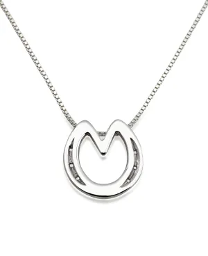 Heart Bar Shoe Necklace, Sterling Silver