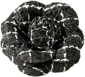 HEKEUOR Classic Camellia Brooch Pin Fabric Handmade Flower Pin for Men Women