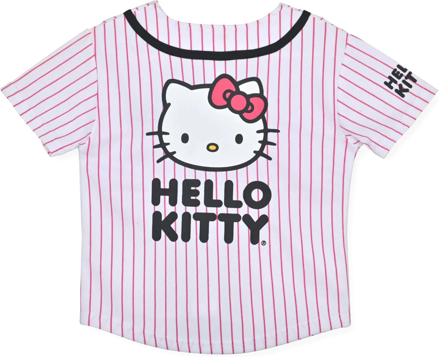 Hello Kitty Girls Baseball Jersey - Fashion Mesh Button Front Girls Shirt