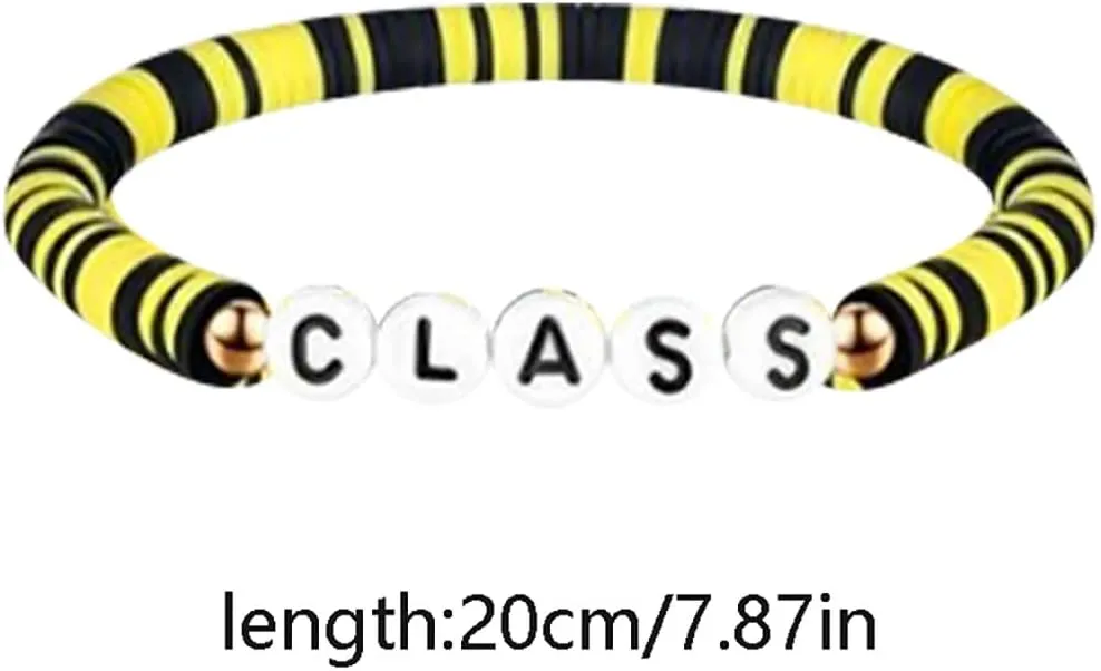 HELLORSO Black Class of 2025 Bracelets Graduation Prom Gifts Class of 2025 Congrats Grad Senior Night Gifts Graduation Cards for Friendship College