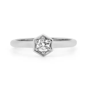 Hexagon Diamond Ring