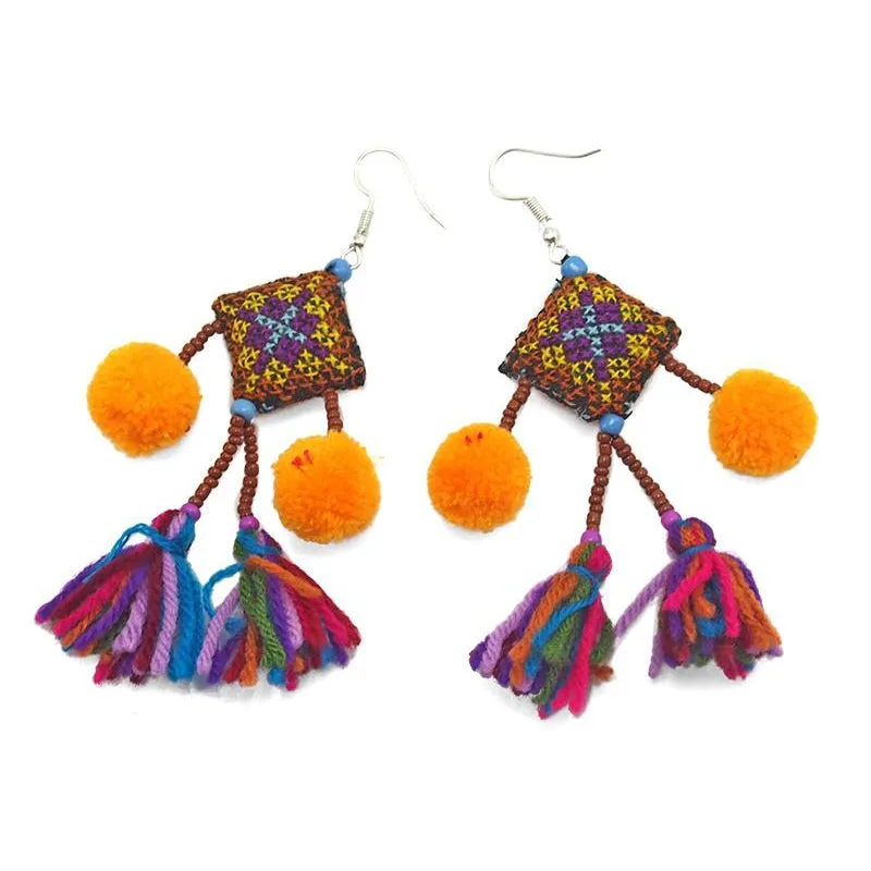 Hilltribe Chrocheted Earrings, P