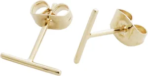 HONEYCAT Skinny Wire Midi Balance Bar Stud Earrings in Gold, Rose Gold, or Silver in 10mm or 5mm | Minimalist, Delicate Everyday Jewelry
