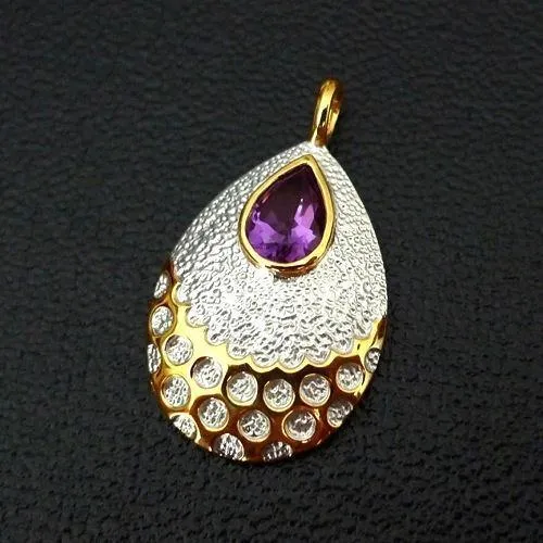Honeycomb Sterling Silver Pendant