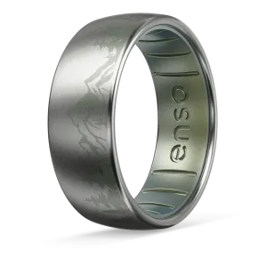 Hybrid Ring - Peak - Titanium/Volcanic Ash