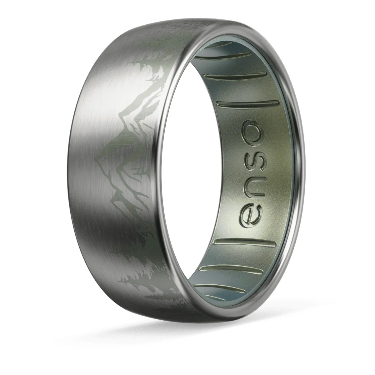 Hybrid Ring - Peak - Titanium/Volcanic Ash