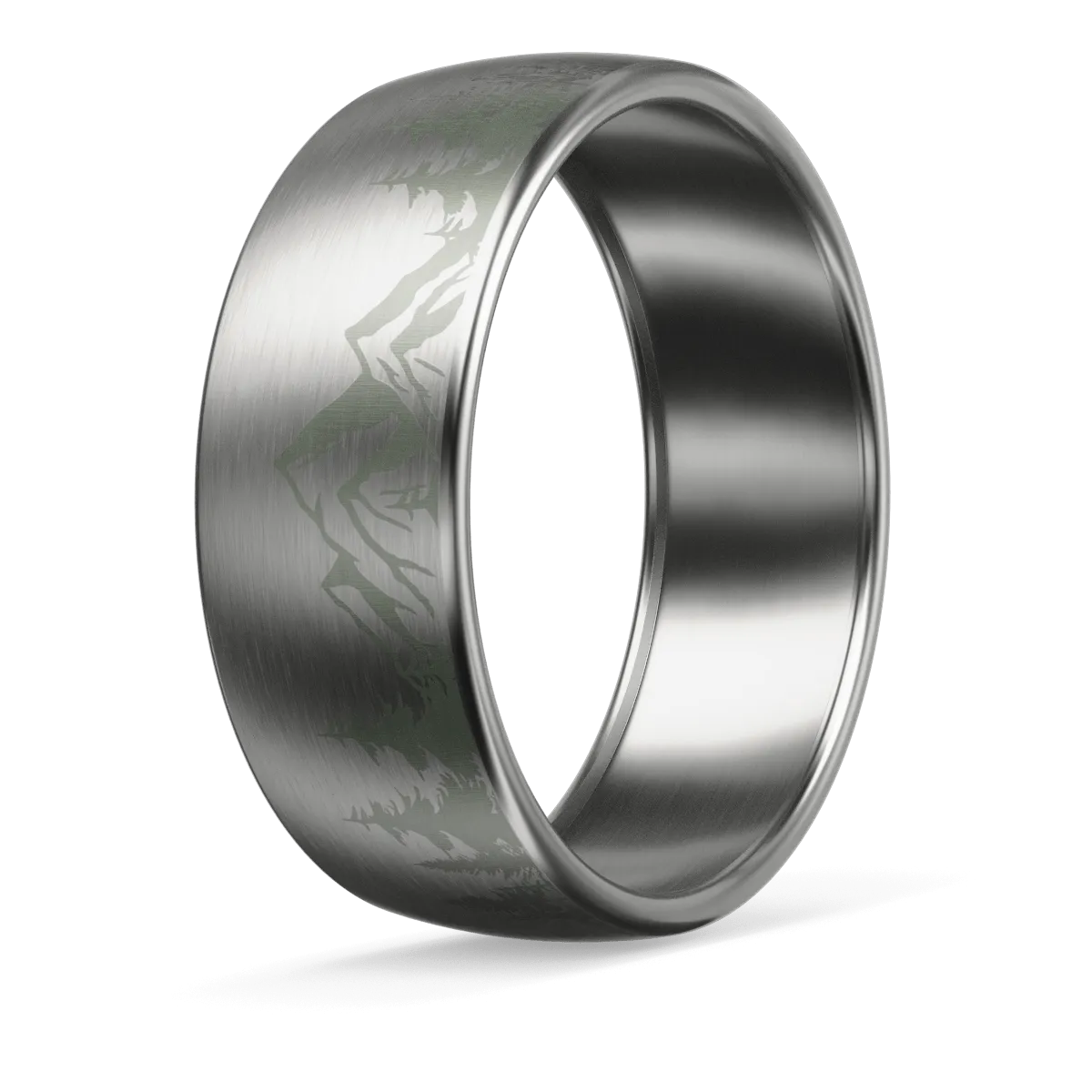Hybrid Ring - Peak - Titanium/Volcanic Ash