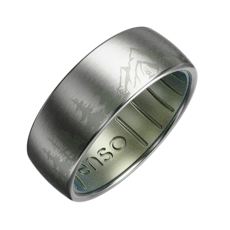 Hybrid Ring - Peak - Titanium/Volcanic Ash