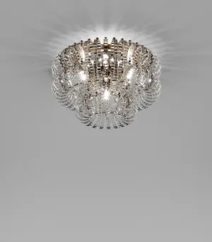Italian Chain Link Glass Ceiling Light