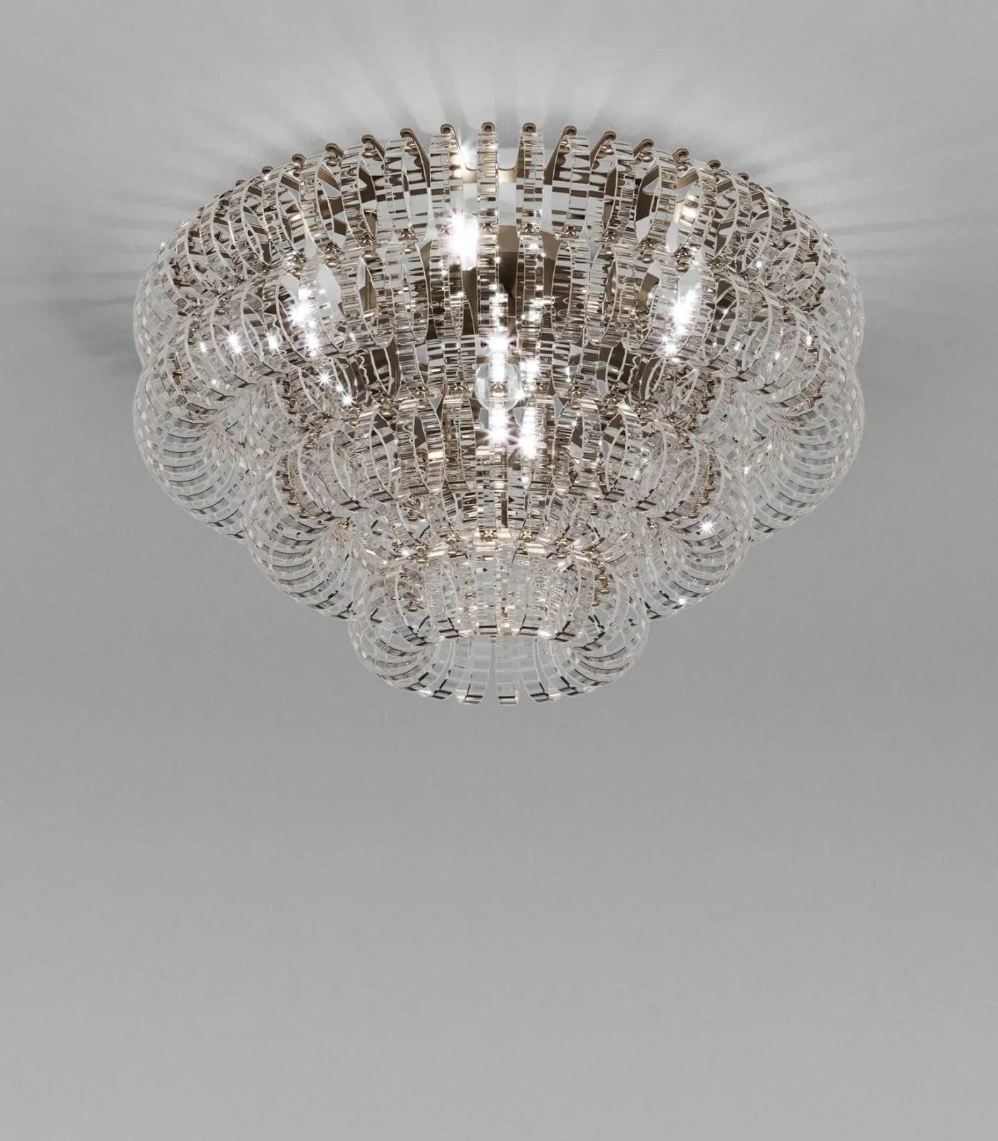 Italian Chain Link Glass Ceiling Light