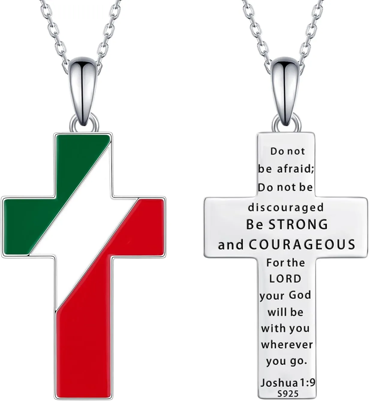 Italian Horn/Italian Flag/Italian Evil Eye/Layered Necklaces 925 Sterling Silver Lucky Italian Horn Necklace Men Italian Jewelry Gifts for Unisex