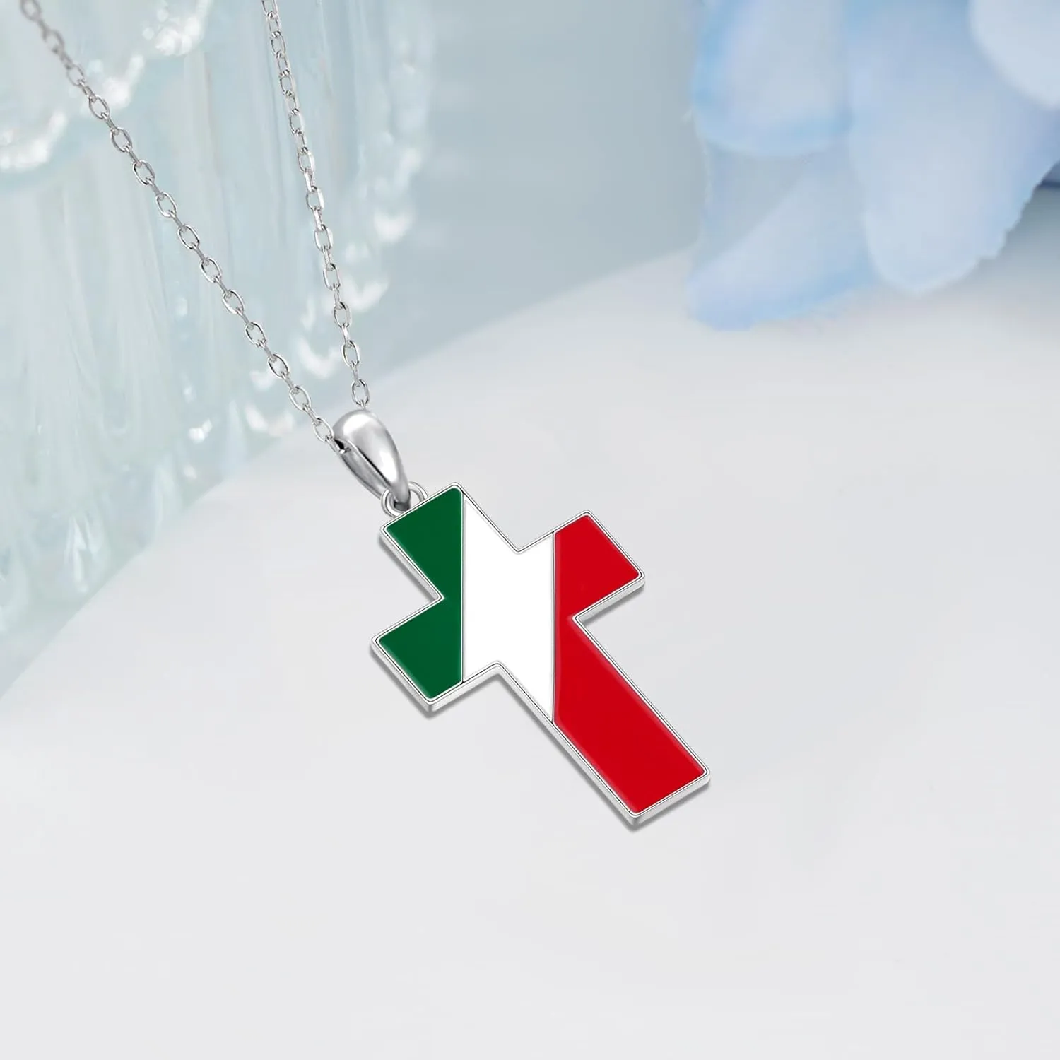 Italian Horn/Italian Flag/Italian Evil Eye/Layered Necklaces 925 Sterling Silver Lucky Italian Horn Necklace Men Italian Jewelry Gifts for Unisex