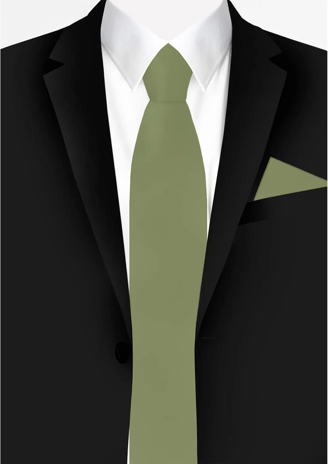 Jacob Alexander Solid Color Men's Tie Hanky and Cufflink Set