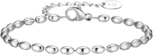 Jude Jewelers 2mm 3mm 5mm Width Stainless Steel Oval Shape Bean Beads Style Chain Bracelet