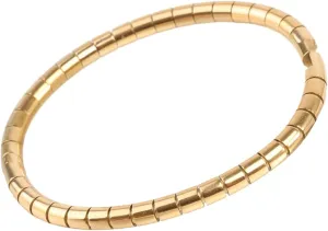 Jude Jewelers 5mm Width Stainless Steel Classic Simple Plain Grooved Style Stackable Bangle Bracelet