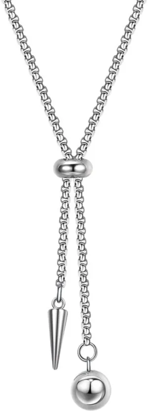 Jude Jewelers Stainless Steel Adjustable Ball and Arrow Charms Long Tassel Sweater Dresss Necklace