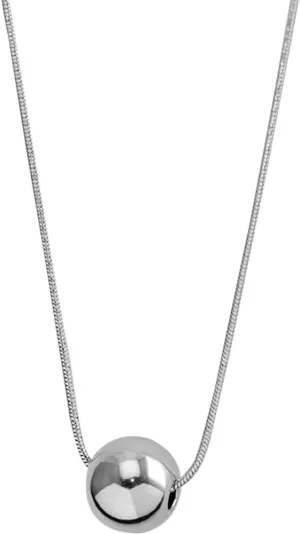 Jude Jewelers Stainless Steel Bead Ball Floating Slide Charm Collar Necklace