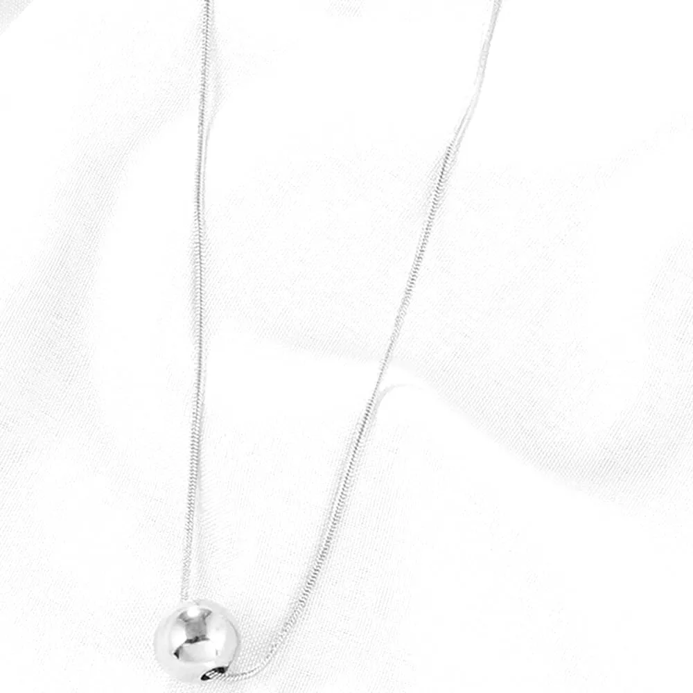 Jude Jewelers Stainless Steel Bead Ball Floating Slide Charm Collar Necklace