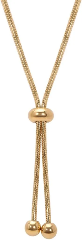 Jude Jewelers Stainless Steel Beaded Adjustable Long Tassel Dress Sweater Chain Necklace