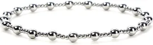 Jude Jewelers Stainless Steel Beaded Chain Style Wedding Party School Strand Bracelet