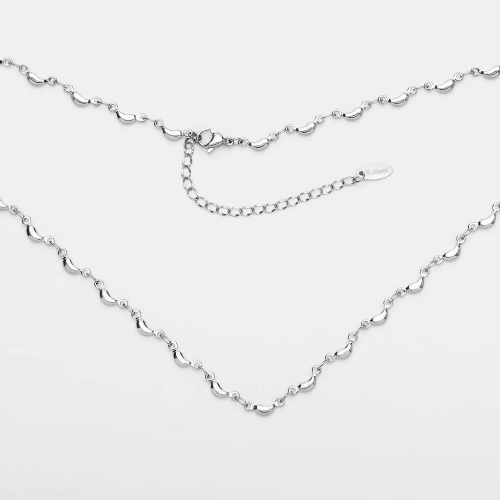 Jude Jewelers Stainless Steel Chilli Banana Style Chain Collar Statement Choker Necklace