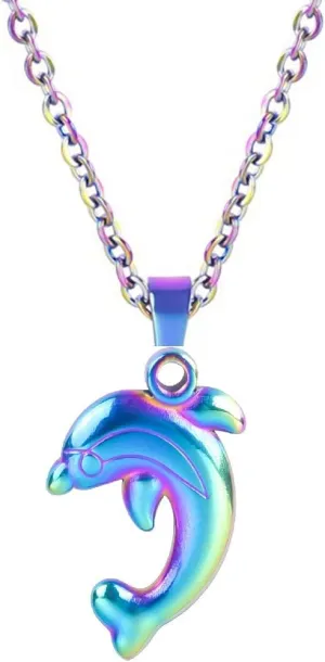 Jude Jewelers Stainless Steel Cute Dolphin Style Summer Holiday Beach Pendant Necklace