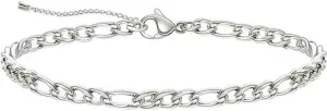 Jude Jewelers Stainless Steel Figaro Chain Style Chain Bracelet