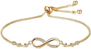 Jude Jewelers Stainless Steel Infinity Charm Wedding Party Holiday Strand Bracelet
