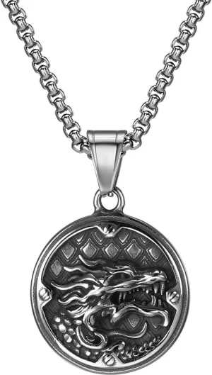 Jude Jewelers Stainless Steel Retro Vintage Gothic Dragon Style Party Halloween Biker Necklace