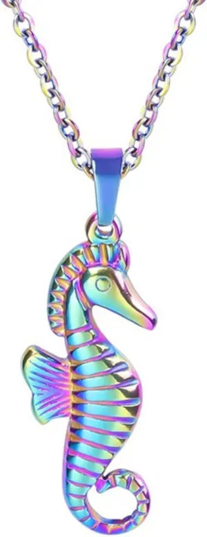 Jude Jewelers Stainless Steel Sea Horse Style Summer Holiday Beach Pendant Necklace