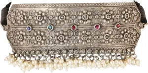 Jwellmart Oxidised Metal Pearl Afghani Tribal Vintage Retro Gypsy Choker Ghungroo Necklace Indian Traditional Bollywood Ethnic Jewelry for Women