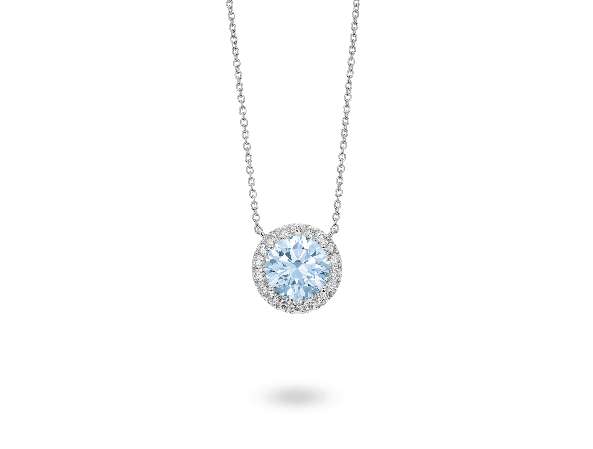 Lab-Grown Diamond 2ct. tw. Halo Pendant | Blue