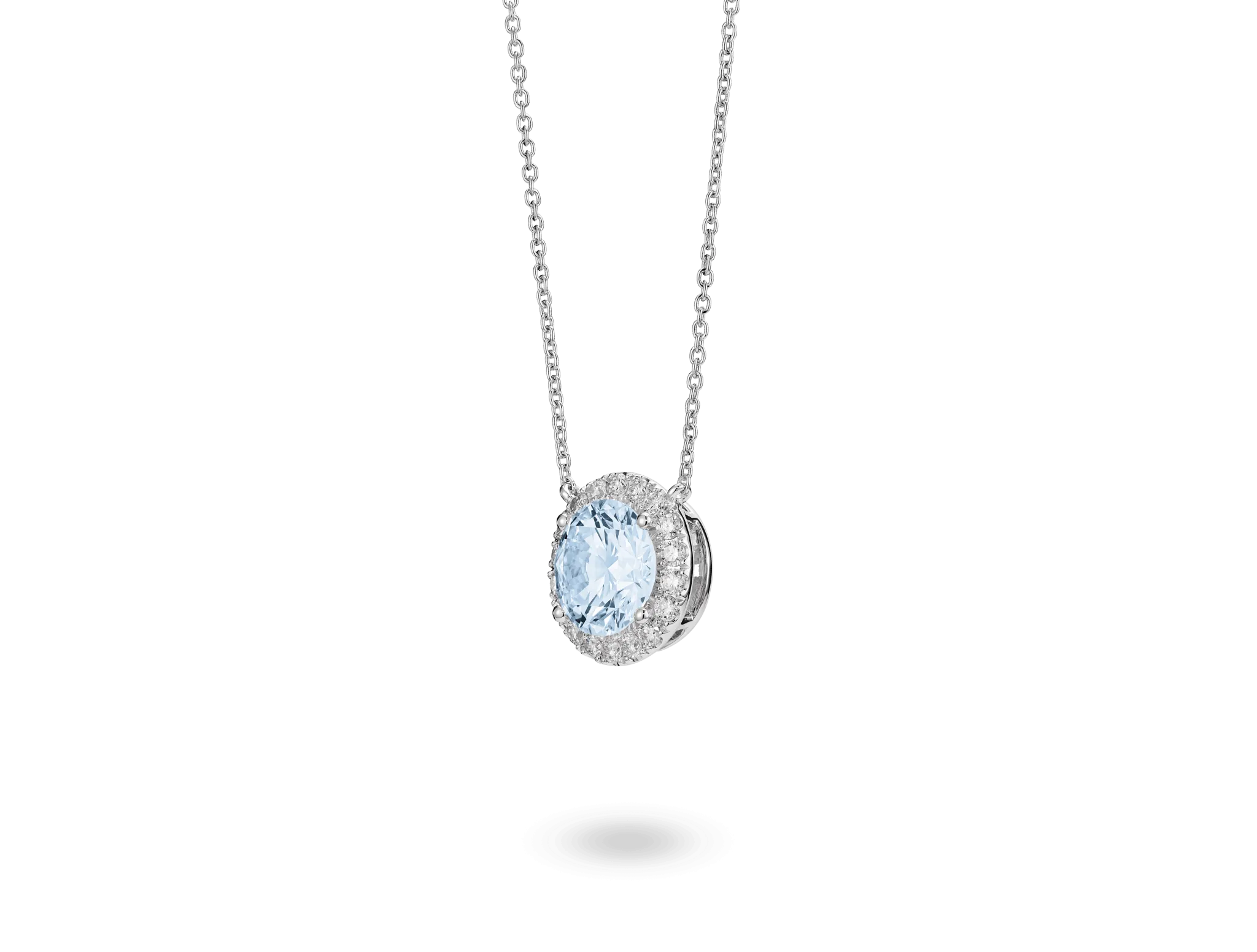Lab-Grown Diamond 2ct. tw. Halo Pendant | Blue