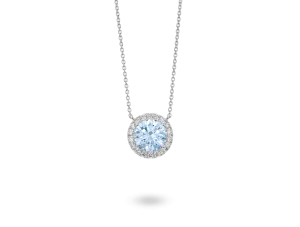 Lab-Grown Diamond 2ct. tw. Halo Pendant | Blue