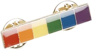 Lapel Pin, Rainbow Bar, 0.5 Ounce